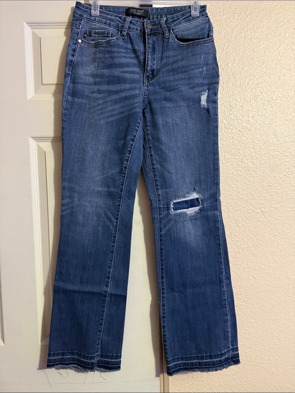 Judy Blue Blue Distressed Flare Jeans